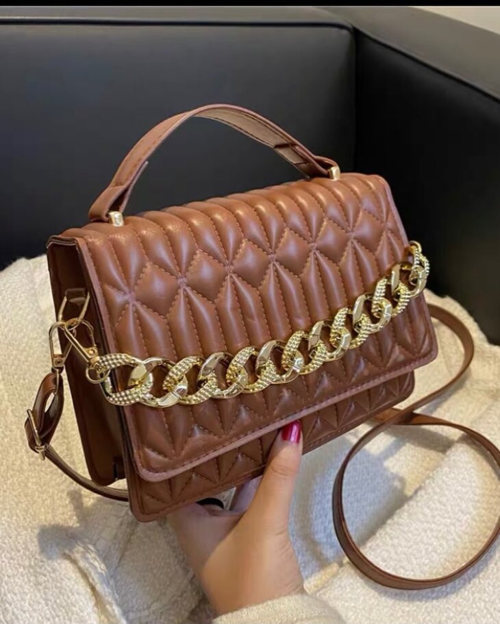 Brown chain bag